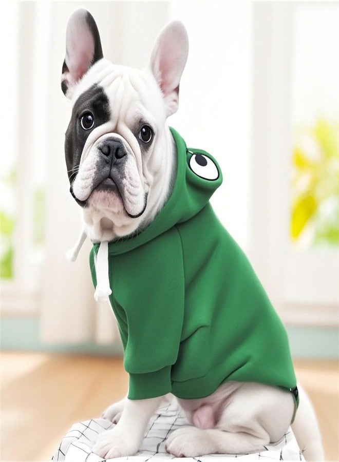 Maruomiki Pet Clothing Dog Transformation Frog Hoodie Autumn and Winter Warm Small Large Dog Method Dou Cat Bullfighting Clothes (Frog,XL) - Image 2